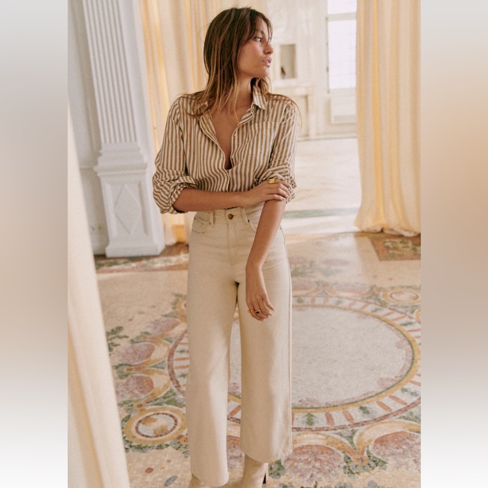 Sezane Le Crop Ecru 4/36